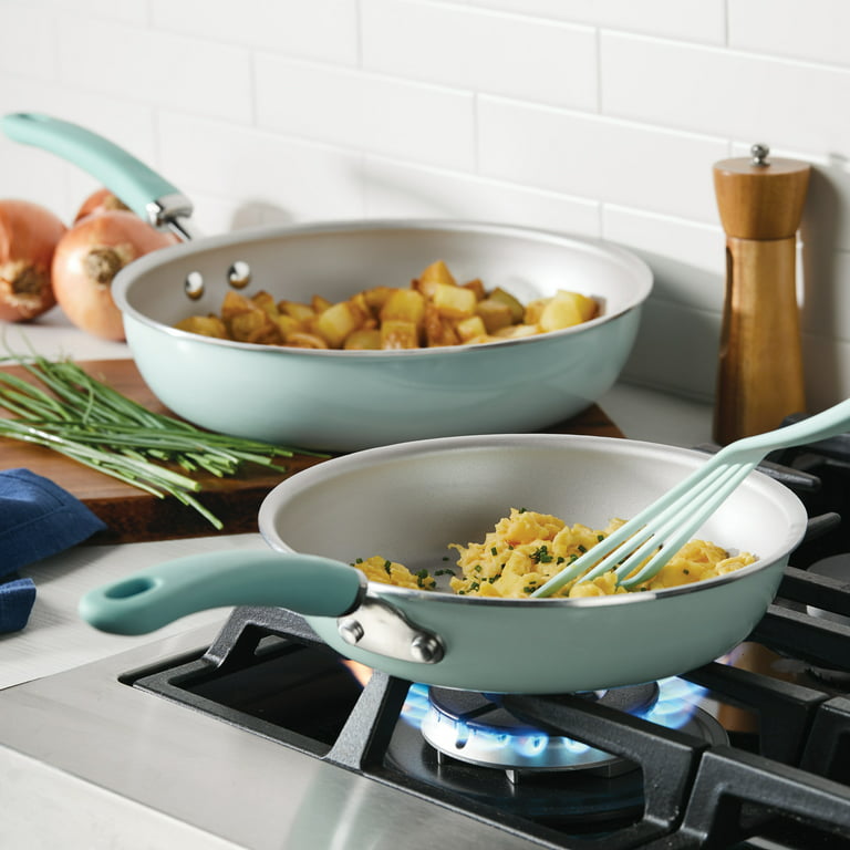 Rachael Ray 13-Piece Create Delicious Aluminum Nonstick Cookware Set, Teal  Shimmer 