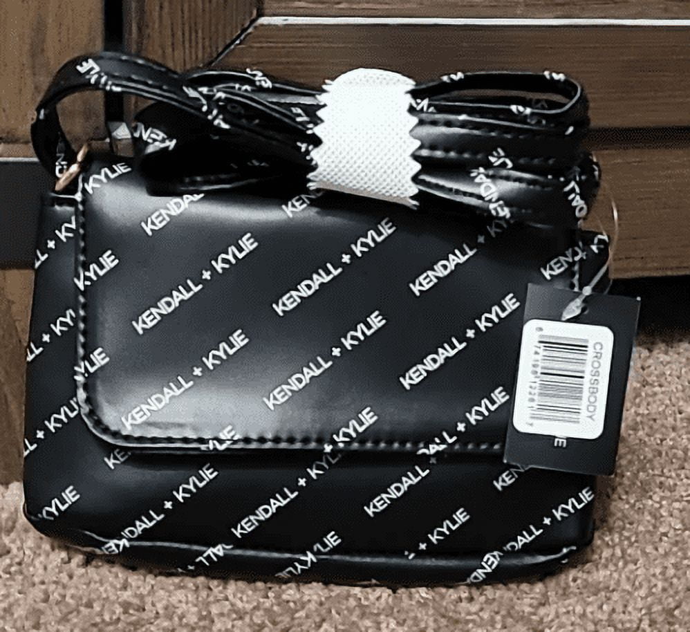 KENDALL + KYLIE Black & White Colorblock Saddle Crossbody Bag | Icing US