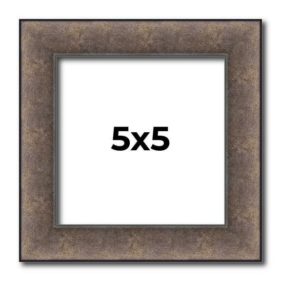 5x5 IN Frame Silver Real Wood Picture Frame Width 1.25 Inches | Interior Frame Depth 0.5 Inches |