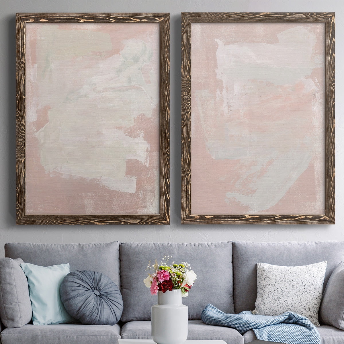 Hazy Summer I - Premium Framed Canvas 2 Piece Set - Ready to Hang