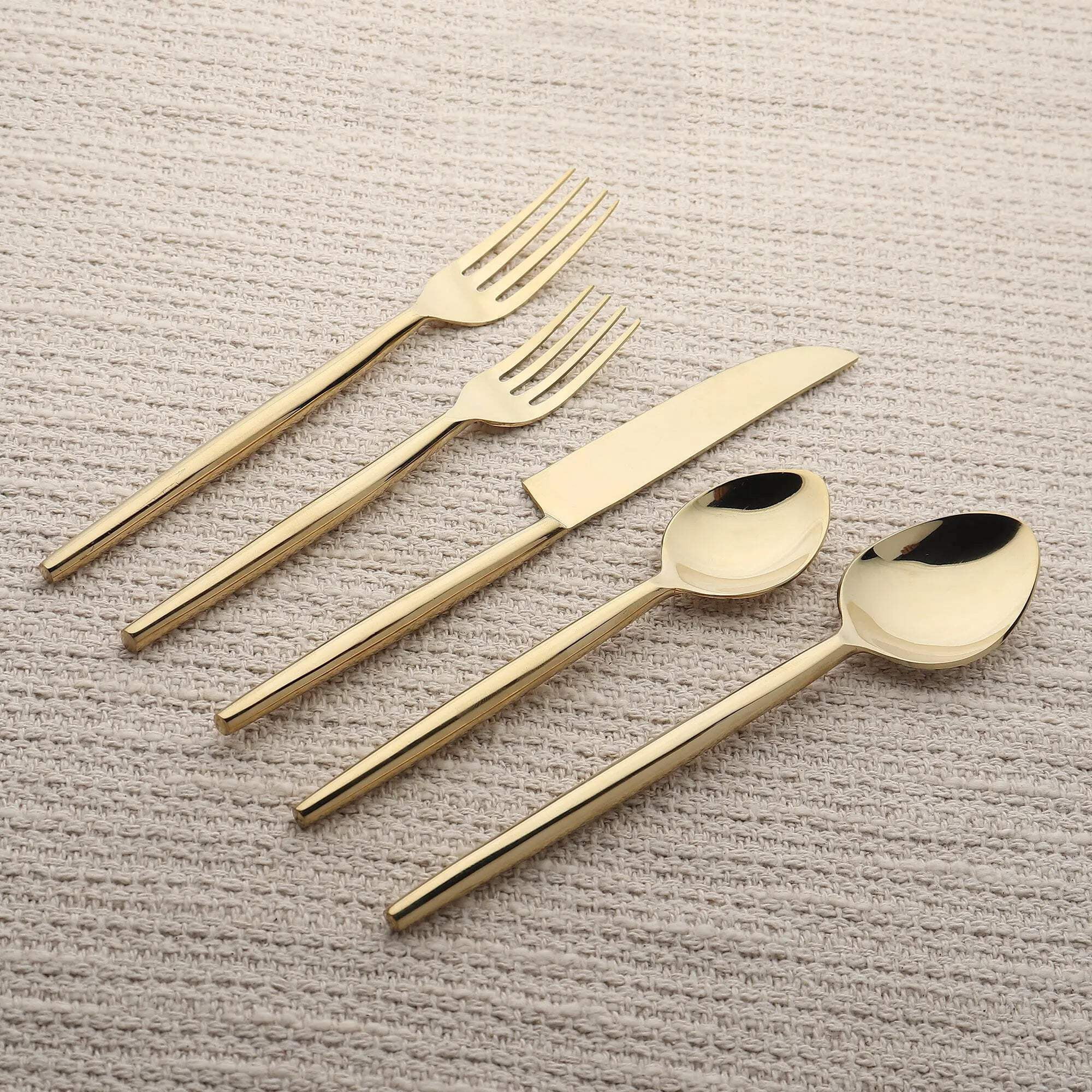 Hampton Forge 5-teiliges Besteck-Set St. Laurent – 18/10 Edelstahl, Mit Dunklen Pakkawood-Griffen