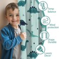 thumbnail image 3 of Blackout Kids Curtains,Light Blue Dinosaurs Geometric Pattern Childrens Insulated Curtains Set Of 2,Bedroom Essentials,Toddler Room Decor 42"x63", 3 of 5