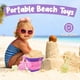 thumbnail image 2 of 4pcs Bucket Beach Toys Set, Foldable Beach Bucket with Bucket Shovels Sea Animals Molds, Beach Sand Toys Kit for Summer Beach Games Kids Boys Girls (P, 2 of 5