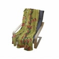 thumbnail image 4 of Floral Soft Flannel Fleece Throw Blanket, Vertical Strips of Tulips and Daffodils Leafy Botanical, Cozy Plush for Indoor and Outdoor Use, 50" x 60", Khaki Multicolor, by Ambesonne, 4 of 6
