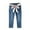 Blue, variant on MKOSPLRT 2-10 Years Girls Jeans Casual Straight Leg Jeans High Waist Stretchy Denim Pants Solid Color Cute Jeans with Belt Pockets