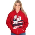 thumbnail image 4 of Popeye The Sailor Man American Might Unisex Plus Size Zip Hoodie Brisco Brands 4X, 4 of 5