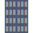 thumbnail image 1 of Ahgly Company Indoor Rectangle Patterned Dark Blue Grey Blue Novelty Area Rugs, 4' x 6', 1 of 6