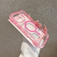 thumbnail image 3 of Dteck Magnetic Case for iPhone 16 Plus, Compatible with MagSafe, Shockproof Protective Bumper Phone Case for iPhone 16 Plus,Pink-Clear Back, 3 of 7