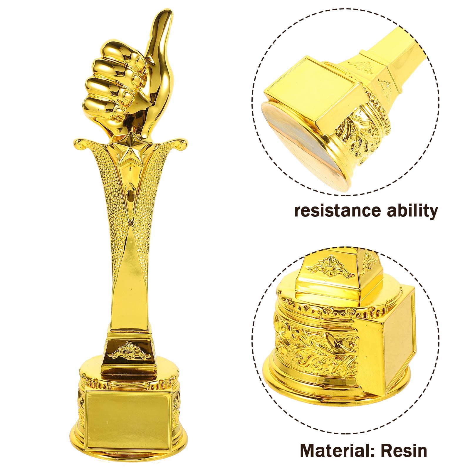 FENGGUIQU 3.5 Inch Premium Resin Participation Trophy Award Decorative Cup for Fun and Recognition
