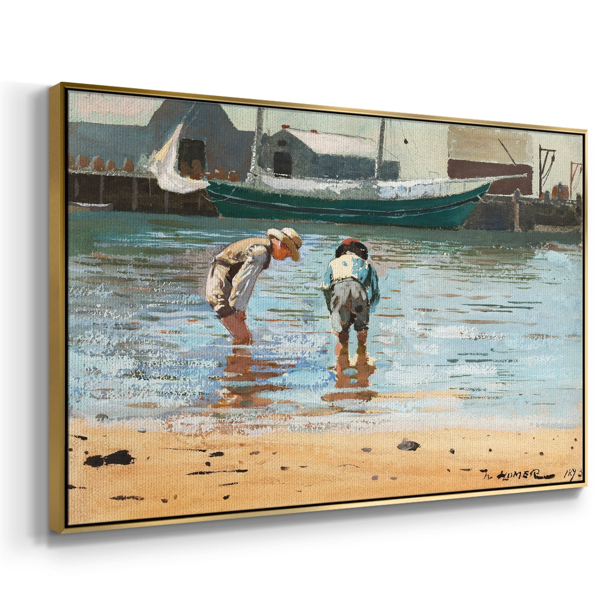 Vintage Landscape-CVII By Wexford Home Framed in Gold Wood Gallery Wrapped Canvas 25 in. x 37 in.