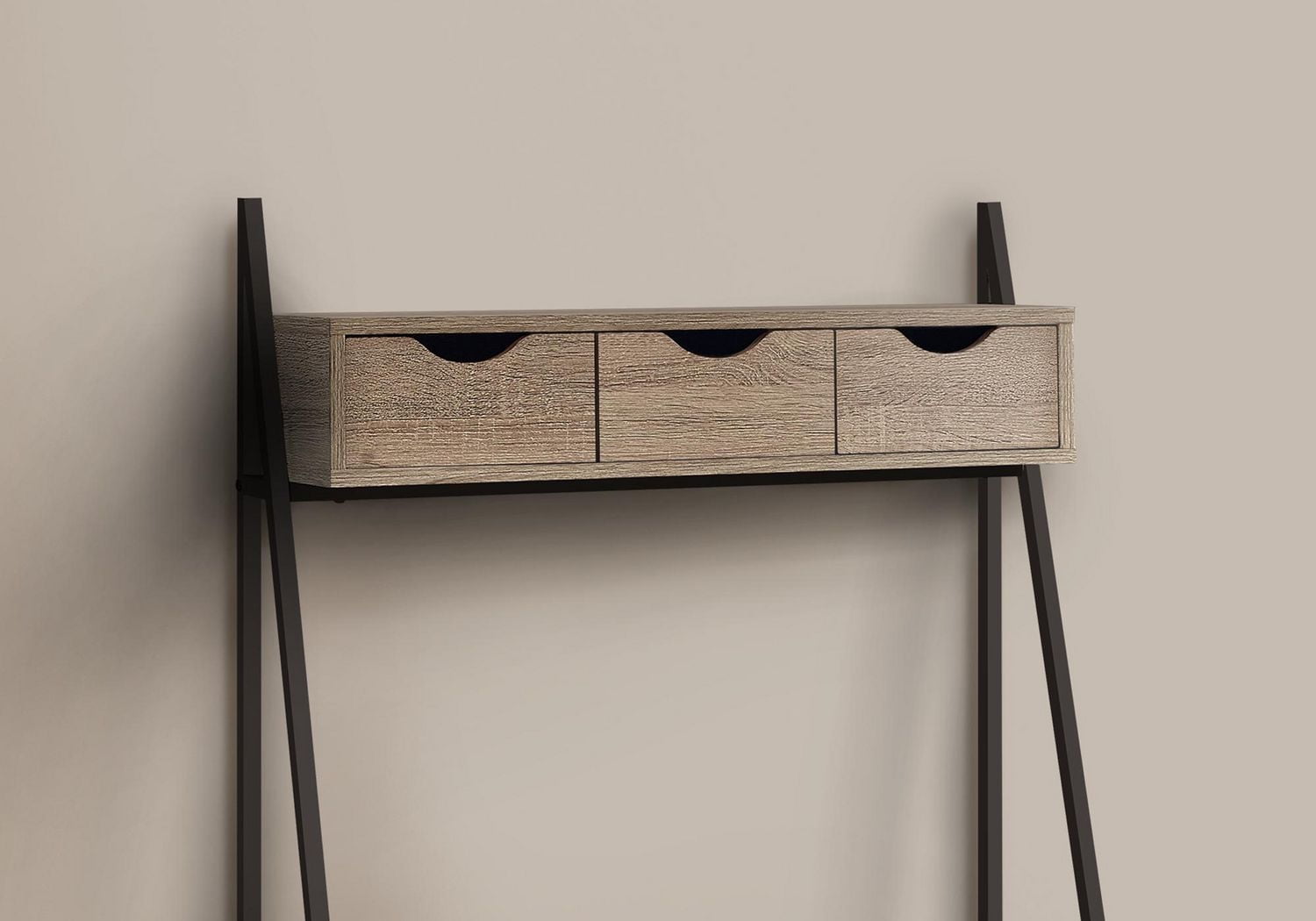 Monarch Specialties Bureau, Bureau À Domicile, Ordinateur Portable, Penché, Tiroirs De Rangement, 32"l, Travail, Métal, Stratifié, Brun, Noir, Contemporain, Moderne