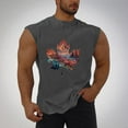 thumbnail image 1 of Camiseta sin mangas de cuello redondo para hombre, informal, a la moda, sin mangas, con estampado, cuello redondo, deportiva, de poliéster, 1 of 5