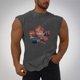 thumbnail image 1 of Camiseta sin mangas de cuello redondo para hombre, informal, a la moda, sin mangas, con estampado, cuello redondo, deportiva, de poliéster, 1 of 5