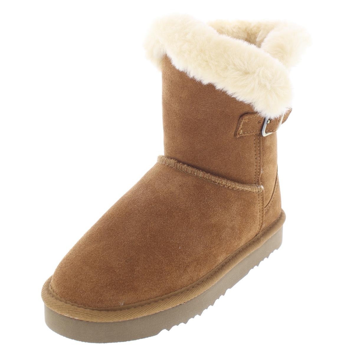 Style & Co. Womens Tiny 2 Suede Faux Fur Lined Winter Boots Tan 5