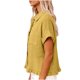 thumbnail image 4 of Craaazy Women's Oversized Short Sleeve Tunic Tops, Lightweight Casual Shirt, Collared Pocket Blouse with Ruffle Hem for Everyday Outfits Gifts, 4 of 9