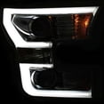 thumbnail image 3 of ANZO 2015-2016 Ford F-150 Projector Headlights w/ Plank Style Switchback Chrome w/ Amber, 3 of 19
