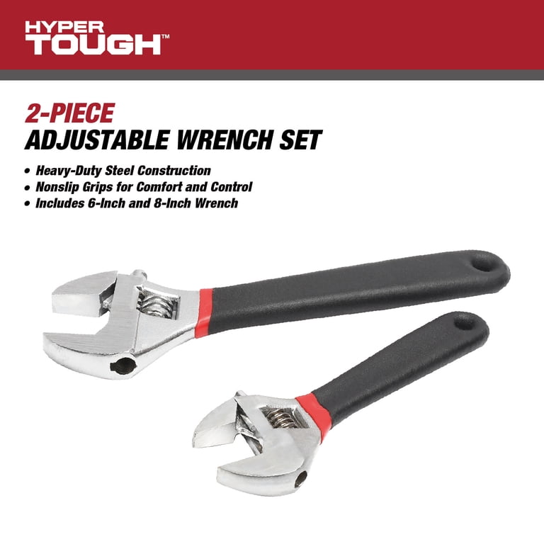 2-Piece Adjustable Wrench Set With Comfort Handles photo 2