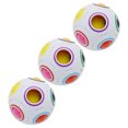 thumbnail image 4 of 3Pcs Rainbow Ball Funny Cube Football Toy Fidget Toy Puzzle Stress Relief Ball, 4 of 8