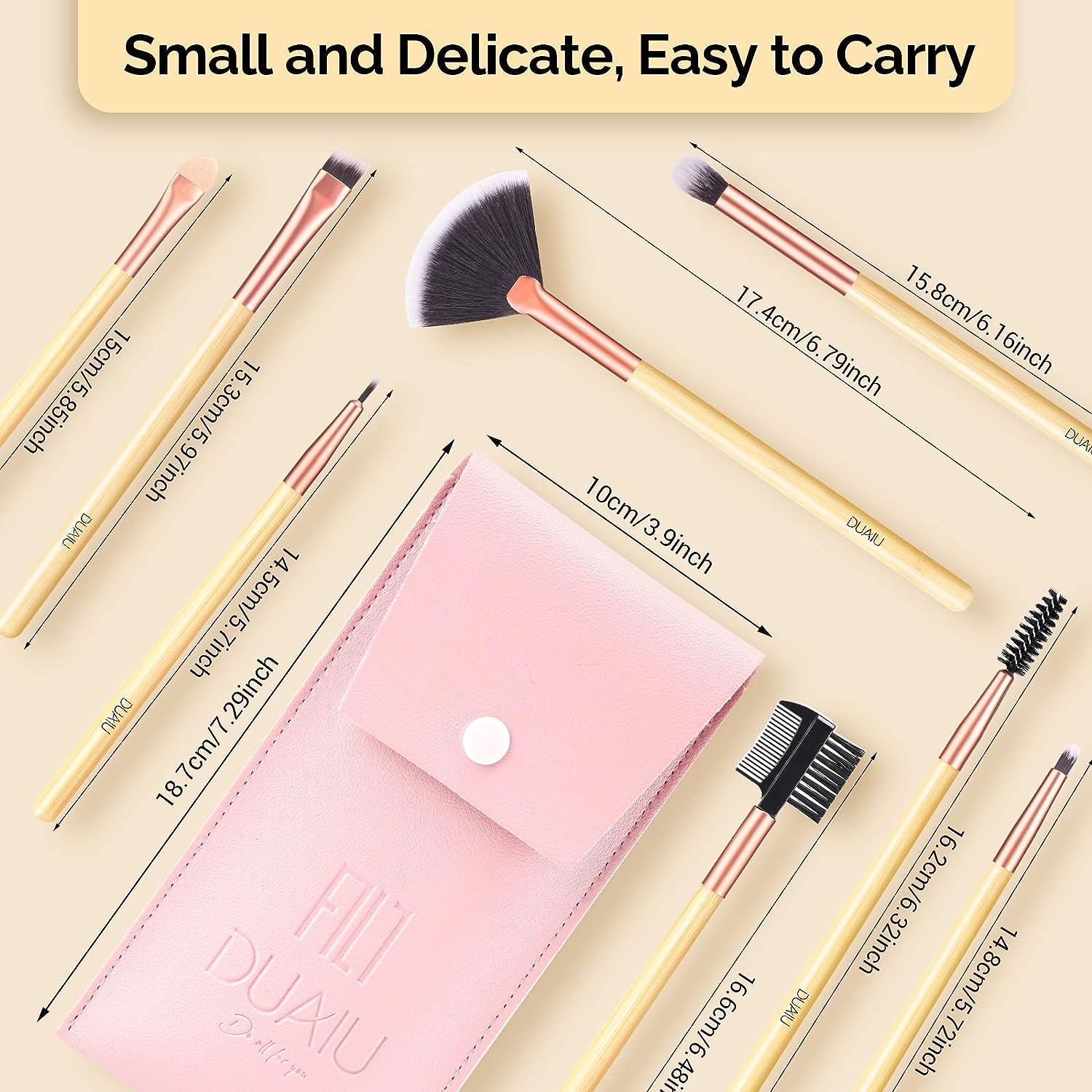 DUAIU 16-Piece Eyeshadow Brush Set with Bag photo 4