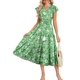 thumbnail image 1 of Vestido de verano GRACE KARIN 2025 Midi Beach Floral Verde para Mujer, 1 of 4