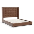 thumbnail image 4 of Alpine Furniture Mundo Upholstered California King Platform Bed in Brown, 4 of 10