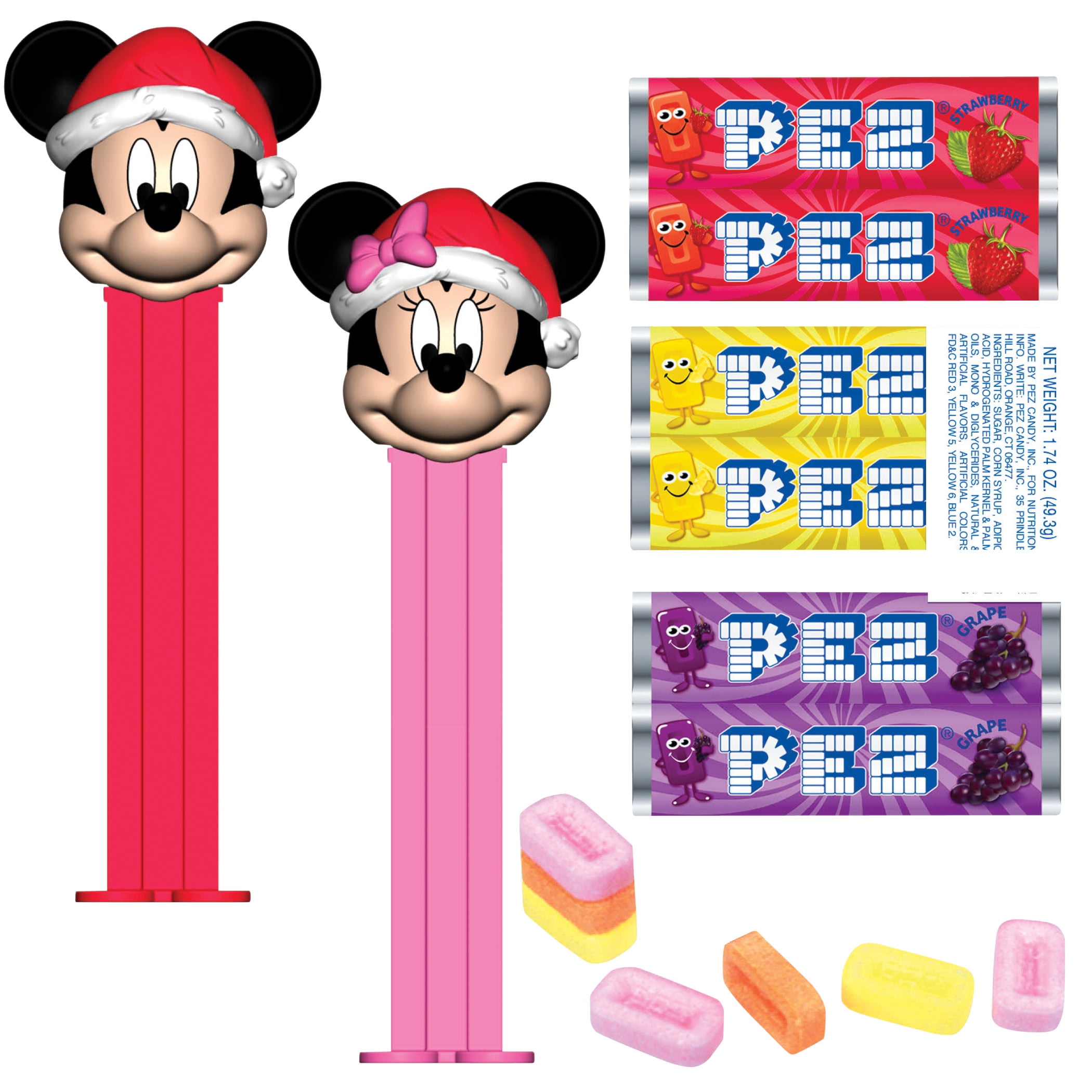 DISNEY PEZ DOUBLE PACK DISPENSERS *HOLIDAY MICKEY MOUSE AND MINNIE MOUSE* 