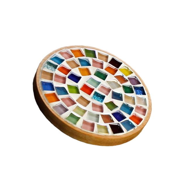 fastboy Mosaic Coasters DIY Kit Hand Made Adhesive Colourful for Kid Home Decorative