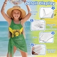 thumbnail image 4 of Xixirimido Lion Jamaican Flag Print Girls Swimsuit One Piece with Removable Bra, One Shoulder Adjustable Strap Swimwear with Mesh Cover Up Bathing Suit for Girl, Size 9-10 Years, 4 of 7