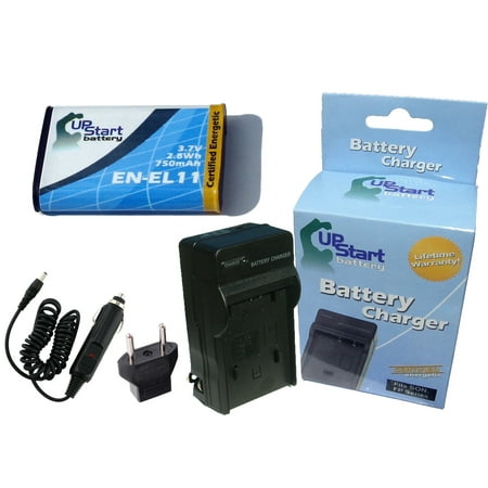 Olympus FE-370 Battery and Charger with Car Plug and EU Adapter - Replacement for Olympus LI-60B Digital Camera Batteries and Chargers (750mAh 3.7V Lithium-Ion)