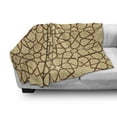 thumbnail image 3 of Antique Soft Flannel Fleece Throw Blanket, Star Shapes on Retro Design with Fractures Classic Eastern Building, Cozy Plush for Indoor and Outdoor Use, 50" x 70", Cream Brown, by Ambesonne, 3 of 6
