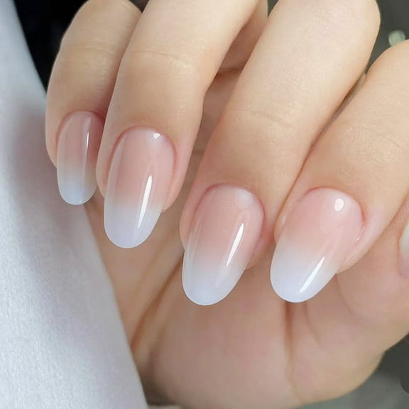 Press On Nail Omber Glues On Nail Acrylic False Nail Kit Reusable Uvs Finish Full Cover Stick On Nail for Women Gifts