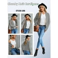thumbnail image 3 of SHEWIN Women's Sweaters Fashion Casual Open Front Long Sleeve Chunky Knit Cardigans Outerwear Coats, 3 of 9