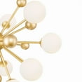 thumbnail image 3 of CWI Lighting Element 8 Light Contemporary Metal Chandelier in Sun Gold, 3 of 5