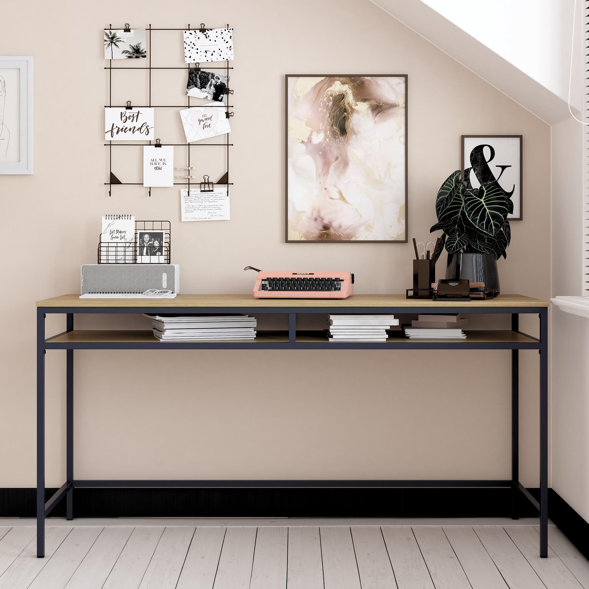Ameriwood Home Bentley Computer Desk, Navy/Oak