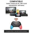 thumbnail image 3 of i2J HONSON SW531 For Nintendo Switch Wireless Gamepad Vibration q1X Design Gaming Controller - Blue+, 3 of 5