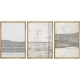 thumbnail image 3 of IDEA4WALL Framed Canvas Print Wall Art Set of 3 Grunge Black Tan Line Art Landscape Abstract Shapes Cozy Neutral Modern Art Decorative Contemporary Minimal for Rooms - 24"x36"x3 Natural, 3 of 5