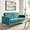 Gold Teal, variant on Modway Loft Gold Stainless Steel Leg Performance Velvet Loveseat in Gold Gray