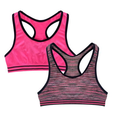 Puma Women S Seamless Bra Pink White Large Walmart Com