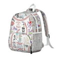 thumbnail image 2 of Sports Students Backpack - Football, Baseball, Soccer Print, Lightweight and Adjustable for Students and Teens, 2 of 6