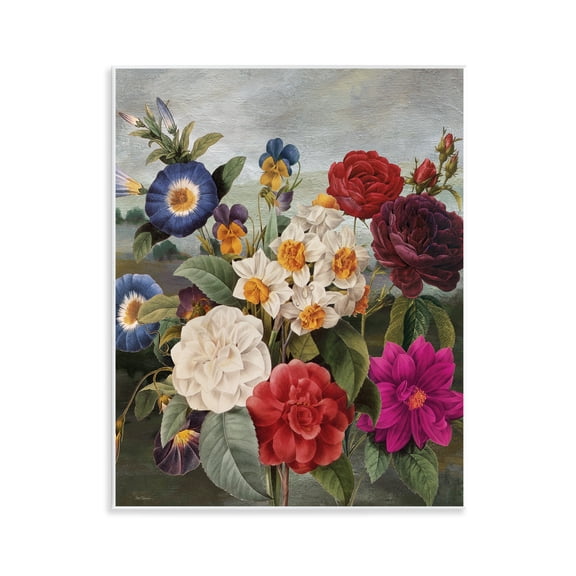 Stupell Industries French Country Assorted Vintage Blooms Wall Plaque Art, 11 x 14, by Carol Robinson