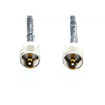 - US Made PL259 UHF Male Pigtail Jumper - Andrew LMR/CNT-240 Coaxial Cable Antenna Coax UHF VHF HF (1-foot)