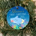 thumbnail image 4 of Ornaments Shark Baby's 1st Xmas, Personalized Shark Baby Boy Girl First Christmas Ornaments Gift for Kids Baby, Shark Baby's First Xmas Ornament, Custom Name & Year Shark Baby Kids Christmas Ornament, 4 of 6