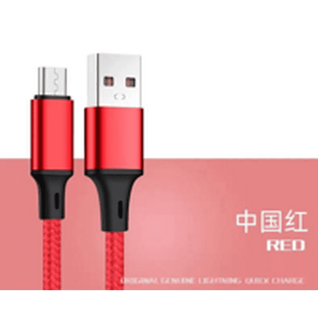 Langgg Braided Charging Cable Copper Wire Charger Portable Flexible Phone Charging Line A-L 1m