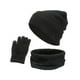 thumbnail image 1 of Gorro Bufanda guantes Yinane Gorro cálido Beanie gris negro, 1 of 5