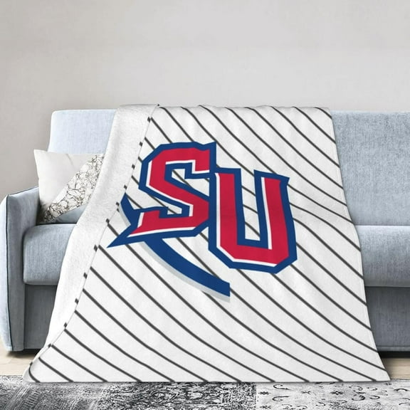 Shenandoah University Logo Fleece Blanket, Very Soft Microfiber Flannel Blanket for Couch Warm and Cozy for All Seasons