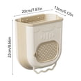 thumbnail image 3 of Wall Mounted Foldable Trash Can For Kitchen Cabinet Door, Hanging Collapsible Plastic Garbage Bin Space Saving Storage Container, 3 of 6