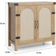 thumbnail image 5 of Sideboard buffet gabinete: an accent almacenamiento con estantes y strong wood legs, featuring rattan doors, suitable para dormitorio, sala de estar, o entrada (natural finish), 5 of 7