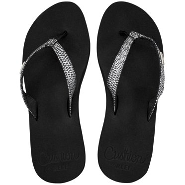 Reef Women's Star Cushion Flip Flop Sandals – Sassy Brown/White – RF001384 – Authentic