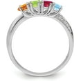thumbnail image 2 of 14K White Gold Family Jewelry Diamond Semi-Set Ring - Ring Size 7.0 center stones not included Natural Diamonds - 2.3gm, 2 of 8