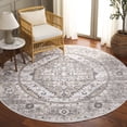 thumbnail image 2 of SAFAVIEH Maya Laura Medallion Area Rug, Ivory/Gray Beige, 6'7" x 6'7" Round, 2 of 10